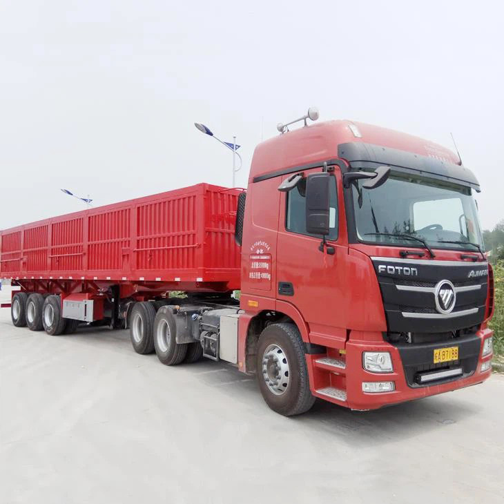 نصف شاحنة نزع تحميل مقلعة جانبيًا لالحاويات / الحمولة بمضخات هيدروليكية بسعة 80 طن وثلاث محاور