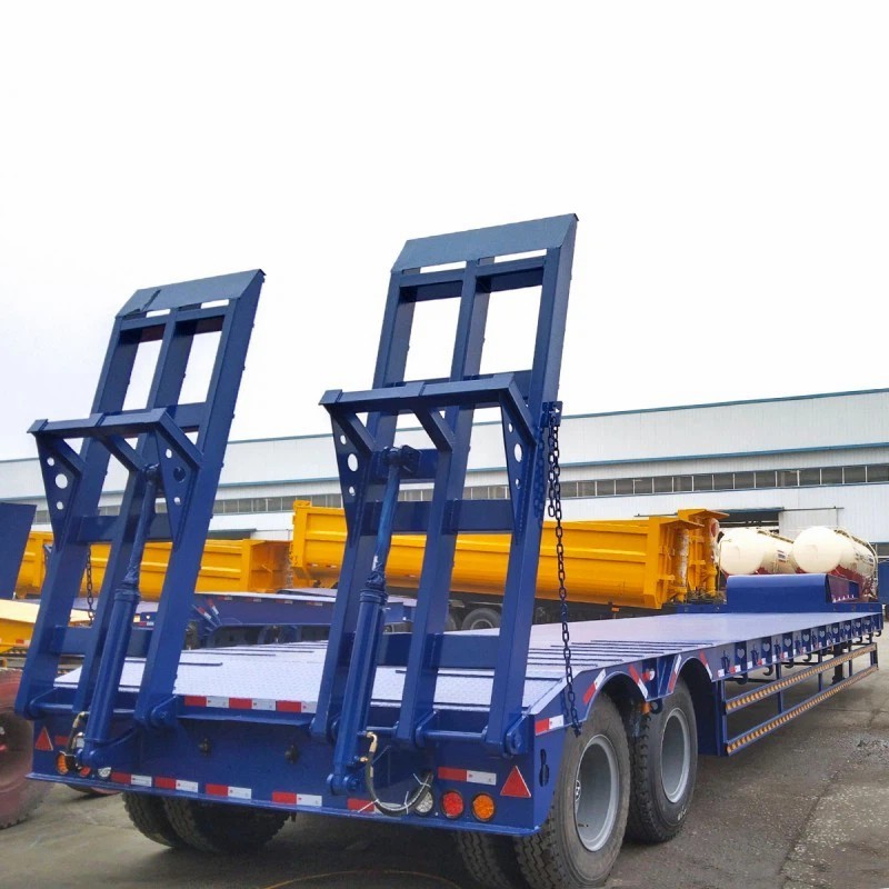 شاحنة مركبة مستوية منخفضة بحمل 60 طن